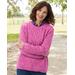 Appleseeds Women's Cable & Shaker Pullover Sweater - Pink - XL - Misses