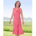 Appleseeds Women's Sea Spray Midi Tank Dress - Pink - 16P - Petite