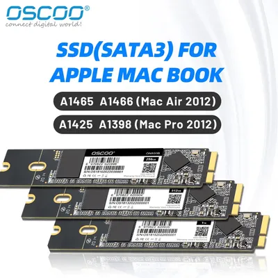 Oscoo-Disque dur SSD 128 Go 256 Go 512 Go 1 To pour Macbook Air 2012 A1465 A1466 Pro 2012