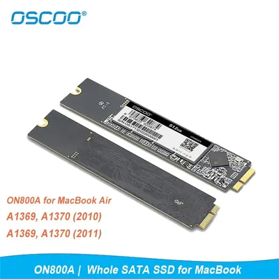 OSCOO-Disque SSD M.2 NGFF SATA3 SSD 512 Go 1 To pour MacPleAir A1369 A1370 2010-2011 Capacité de