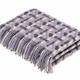 Bronte by Moon Geometric Design Merino Lambswool Throw Blanket in CLOVER PURPLE GREY