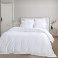 Housse de couette satin blanc 240x220 cm