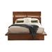 Zeko California King Platform Plinth Bed, Natural Edge, Walnut Brown Wood