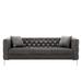 Modern 2 Piece Velvet Living Room Sofa Set, Jeweled Button Tufted Sofa and Loveseat for Apartment, Bedroom, with 4 Pillows