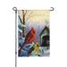 Merry Christams Garden Flags Cardinal Red Bird Snow Welcome Winter Holiday Yard Outdoor House Flag for Christmas Decor 12x18in