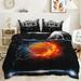 Hosima 3 Piece 3D Digital Printed Duvet Cover Full Size Bedroom Decorative Bedding Set DEW01-King