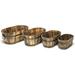 Devault 4 Piece Wooden Oval Planter Set