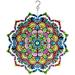 3D Optical Illusion Metal Wind Spinner | Mandala Flower | 12 Inches | Fade And Weather Resistant | Garden And Patio Outdoor Home DÃ©cor