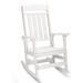 Outdoor Rocking Chair All Weather Resistant Poly Lumber Outdoor Rocking Chairs with High Back Outdoor Porch Rocker White