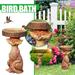 Teissuly Fox Resin Bird Feeder Resin Bird Bath Outdoor Bird Feeder Animal Resin Decoration Statue Ornament for Garden/Home