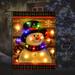 Lighted Christmas Garden Flag LED Merry Christmas Snowman Flag Lighted Winter Garden Flag Vertical Double Sided Christmas Flag for Outdoor Yard Garden Lawn Decoration(12x18 Inch)