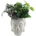 Cement Buddha Head Planter