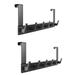 2X Door Coat Rack with 6 Hooks - Door Hooks for Hanging - Clothes Hooks Door for Bathroom Door Hook Rail Modern