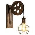 FRCOLOR Loft Retro Lanterns Fixtures Pulley Wall Lamp Pendant Suspension Light Fitting Kitchen Bedroom Living Room Wall Lamp without Bulb (Bronze Color)