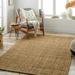 Hauteloom Jute Rug Collection - Natural Fiber Jute Farmhouse Area Rug 7 6 x 9 6 - Faded Driftwood Dark Brown / Ambel