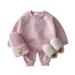 YDOJG Boy Clothes Outfit Set Fall Outfits For Toddler Girl Boy Long Sleeve Top And Long Pants Set Toddler Sweatsuits Love Print Two Piece For 3-4 Years