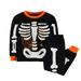 ZRBYWB Family Feeling Kids Toddler Girl Boy Clothes Skeleton Pajamas Sets For Toddler Glow In The Dark Kids Outfits