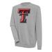 Men's Antigua Heather Gray Texas Tech Red Raiders Victory Pullover Sweatshirt