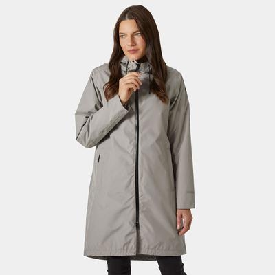 Helly Hansen Women's Aspire Long Hooded Raincoat Grey XS