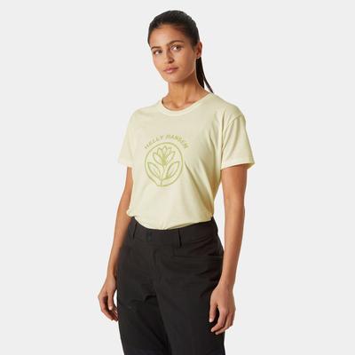 Helly Hansen Women's Skog Recycled Graphic Jersey Tshirt Beige XL