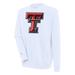 Men's Antigua White Texas Tech Red Raiders Victory Pullover Sweatshirt