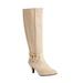 Extra Wide Width Women's The Rosey Wide Calf Boot by Comfortview in Winter White (Size 8 1/2 WW)