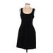 J.Jill Casual Dress - Mini Scoop Neck Sleeveless: Black Solid Dresses - Women's Size 6