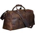 30L Reisetasche Unisex Vintage Echtes Büffelleder Weekender Tasche Groß Duffel Bag Sporttasche Handtasche Schultertasche Umhängetasche Handgepäck