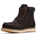 SL-Saint Waterproof Steel Moc Toe Mens Work Boots Classic Industrial&Construction Insulated Safety Shoes 6'' (Dark Brown006, adult, men, numeric_9, numeric, uk_footwear_size_system, wide)