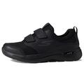 Skechers Men's Gowalk-Athletic Hook and Loop Walking Shoes | Two Strap Sneakers | Air-Cooled Foam, Black, 11 UK X-Wide