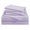 JOLLYVOGUE 6PC Lavender King Size Sheet Set, Bed Sheets for Bedroom with Deep Pocket, Wrinkle Free& Cooling 6-Piece Bed Sheet Set with 1 Flat Sheet, 1 Fitted Sheet & 4 Open-end Pillowcases