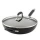 Anolon Advanced Home Hard Anodized Nonstick Deep Frying Pan/Skillet with Lid, 12 Inch, Onyx