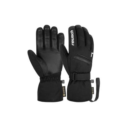 Skihandschuhe REUSCH "Morris GORE-TEX", Damen, Gr. 8,5, schwarz-weiß (schwarz, weiß), 80% Polyester, 15% Ziegenleder, 5% Polyurethan, mehrfarbig, klassisch, Handschuhe, in atmungsaktiver Qualität Image