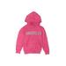 Port and Company Pullover Hoodie: Pink Solid Tops - Kids Girl's Size Small