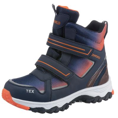 Winterstiefel KIDSWORLD, Kinder, Gr. 40, blau (navy, orange), Synthetik, Mesh, sportlich, Schuhe Image