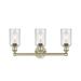 Breakwater Bay Caldello 3 Light 21.875 Inch Bath Vanity Light in Gray/Yellow | 11.375 H x 21.875 W x 6.4375 D in | Wayfair