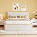 Latitude Run® Ligita Storage Panel Headboard Design Bed Upholstered/Polyester in White | 39.5 H x 60.6 W x 78.9 D in | Wayfair