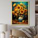 Rosalind Wheeler Masterpiece Sunflowers By Van Gogh IV - Floral & Botanical Wall Art Prints Metal in Yellow | 40 H x 30 W x 1.5 D in | Wayfair