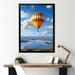 Millwood Pines Orange Hot Air Ballon Horizon III - Hot Air Balloon Wall Decor Canvas, Cotton in Blue/Orange | 20 H x 12 W x 1 D in | Wayfair