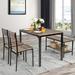 17 Stories Alenson Rectangular 27.5" L x 43" W Dining Set Wood/Metal in Gray | 30 H x 43 W x 27.5 D in | Wayfair C6AD0EBB72A24FF9923414E17EB1EFCE