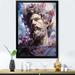 Darby Home Co Broxburne Emperor Marcus Aurelius Portrait - Print Metal in Blue/Indigo | 32 H x 24 W x 1 D in | Wayfair