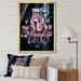 Rosdorf Park Cahra Chandelier Crystal Radiance Framed On Canvas Print Canvas in Black/Blue/Pink | 20 H x 12 W x 1 D in | Wayfair