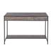 17 Stories Aramide 43.3" W Rectangle Computer Desk Wood/Metal in Black/Brown | 29.3 H x 43.3 W x 21.6 D in | Wayfair