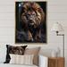 Bungalow Rose Black & White Lion Portrait Vibrant I On Canvas Print Metal in Black/Brown/White | 40 H x 30 W x 1.5 D in | Wayfair