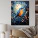 Red Barrel Studio® Birds Birds Of Moon - Animals Canvas Print Metal in Blue/Orange | 40 H x 30 W x 1.5 D in | Wayfair