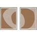 Amanti Art Minimal Modern Organic Abstraction 1 - Set Of 2 By The Creative Bunch Studio Framed Wall Art Prints Paper, in Brown | Wayfair