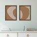 Amanti Art Minimal Modern Organic Abstraction 1 - Set Of 2 By The Creative Bunch Studio Framed Wall Art Prints Paper, in Brown | Wayfair