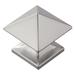 Hickory Hardware 1 1/4" Length Square Knob Multipack Metal in Gray | 1.25 H x 1.25 W x 1.25 D in | Wayfair P3015-SN-10B