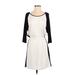 Banana Republic Factory Store Casual Dress - Mini: White Color Block Dresses - Women's Size X-Small