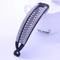 Pinces à cheveux en strass noir bijoux banane Barrettes épingles à cheveux accessoires pour